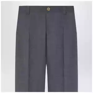Versace Anthracite grey wool jogger trousers