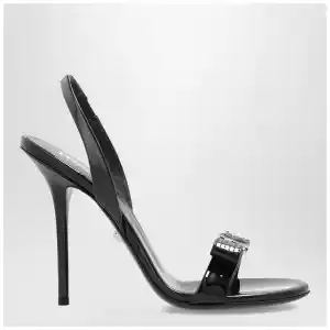 Versace Black sandals with Medusa bow