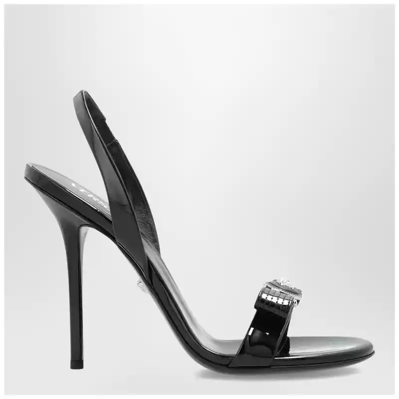 Versace Black sandals with Medusa bow