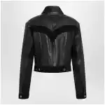 Versace Slim black leather blouson