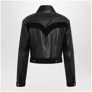Versace Slim black leather blouson