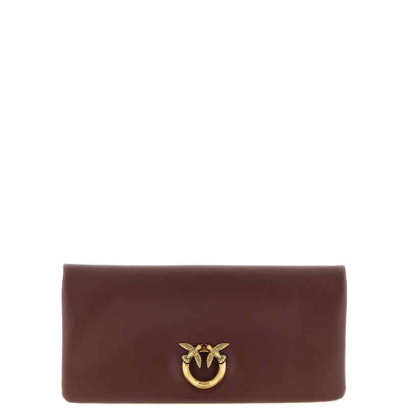 Pinko Medium Love Click Soft Horizontal Clutch Bag