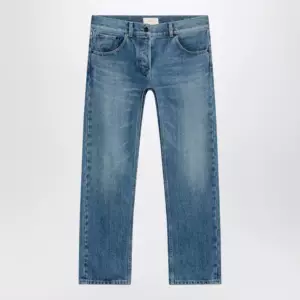 The Row Fima low-rise straight-leg cotton jeans in indigo