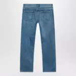 The Row Fima low-rise straight-leg cotton jeans in indigo