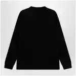 The Row Black cotton crew-neck sweater