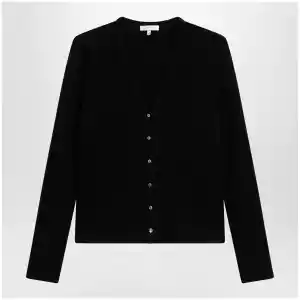 The Row Black cotton cardigan