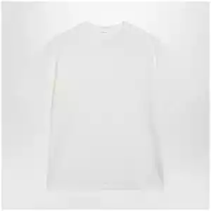 The Row Estavo oversized linen jersey T-shirt in white