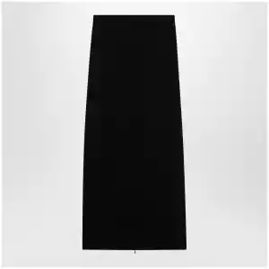 The Row Iphora high-waisted wool column skirt in black