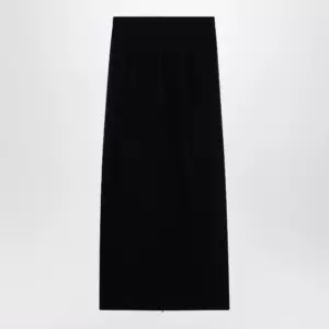 The Row Iphora high-waisted wool column skirt in black