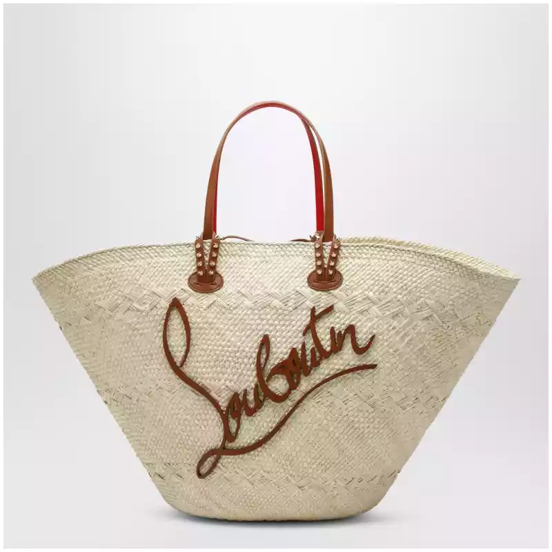 Christian Louboutin Raffia and calf leather Tote bag Cabata large