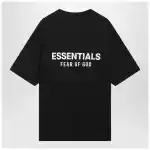 Fear of God Essentials Black washed T-shirt with logo print