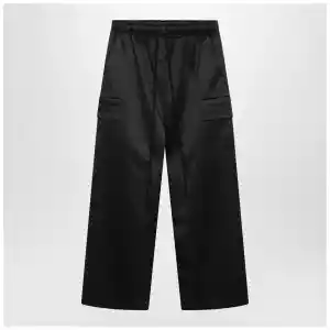 Fear of God Essentials Black satin cargo trousers