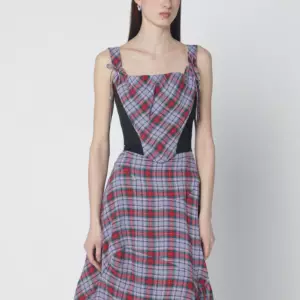 Vivienne Westwood Puppy linen corset with tartan pattern