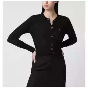 Vivienne Westwood Black cropped wool and silk cardigan