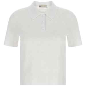 Tory Burch Pointelle Viscose Polo Shirt