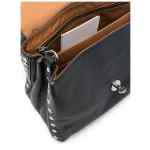 Zanellato Postina® Small Bag In Dark Navy Hammered Leather