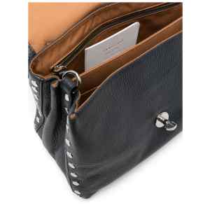 Zanellato Postina® Small Bag In Dark Navy Hammered Leather