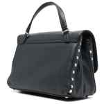 Zanellato Postina® Small Bag In Dark Navy Hammered Leather
