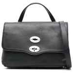 Zanellato Postina® Small Bag In Dark Navy Hammered Leather