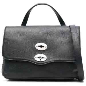 Zanellato Postina® Small Bag In Dark Navy Hammered Leather