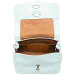 Zanellato Postina® Baby Bag In Hammered Leather Blue Celentano