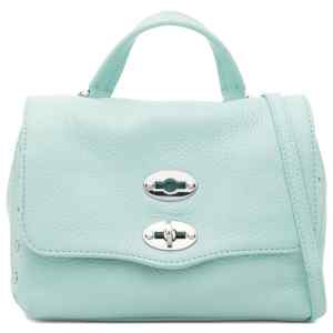 Zanellato Postina® Baby Bag In Hammered Leather Blue Celentano