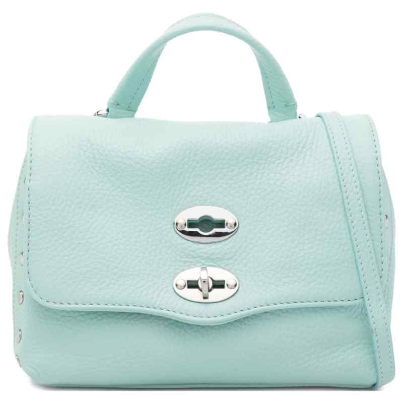 Zanellato Postina® Baby Bag In Hammered Leather Blue Celentano