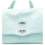 Zanellato Postina® Baby Bag In Hammered Leather Blue Celentano