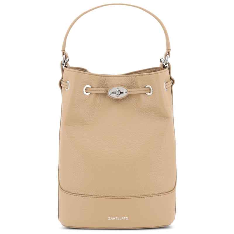 Zanellato Monda'® Small Bag In Hammered Brown Cantucci Leather