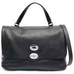 Zanellato Postina® Medium Bag In Hammered Leather Black