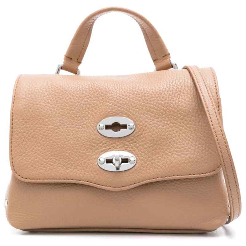 Zanellato Postina® Baby Bag In Hammered Leather Brown Cantucci
