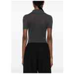 Self-Portrait Wool embroidered polo shirt