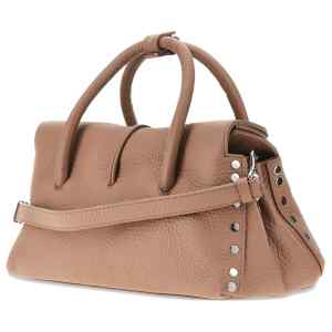 Zanellato Dotta® Small Bag In Hammered Leather Brown Ribolla