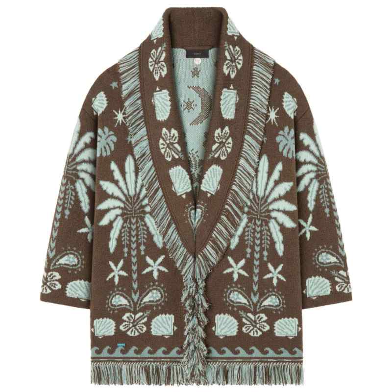 Alanui Echoes Of The Island wool and cotton cardigan