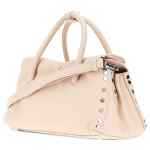 Zanellato Dotta® Small Bag In Hammered Leather Pink Callas