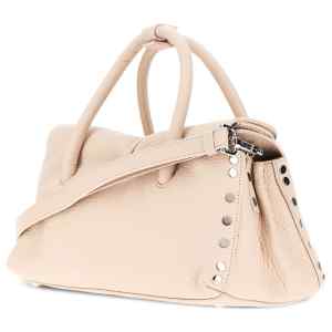 Zanellato Dotta® Small Bag In Hammered Leather Pink Callas