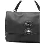 Zanellato Small Postina® Bag In Smooth Black Lavagna Leather