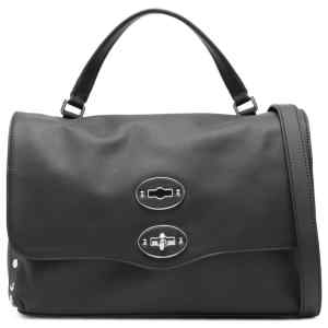 Zanellato Small Postina® Bag In Smooth Black Lavagna Leather