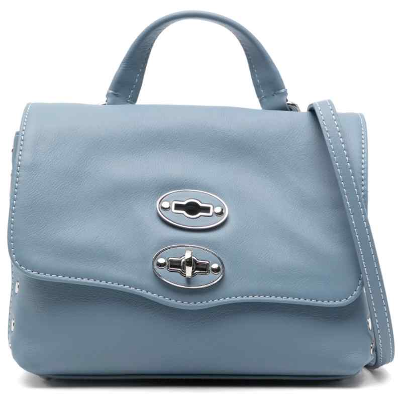 Zanellato Postina® Baby Bag In Smooth Blue Zelante Leather