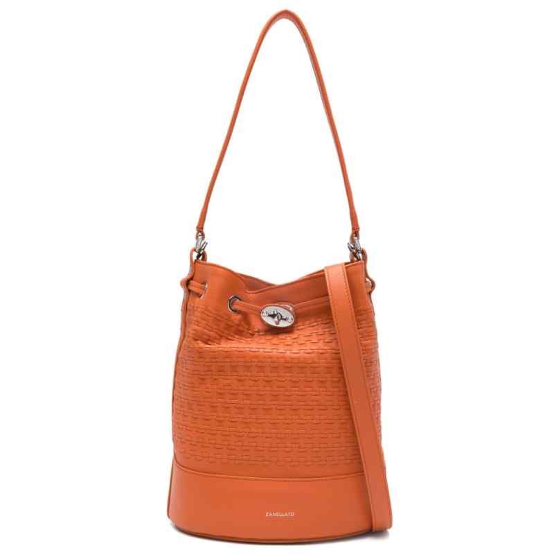 Zanellato Monda'® Small Bag In Orange Sicilian Mosaic