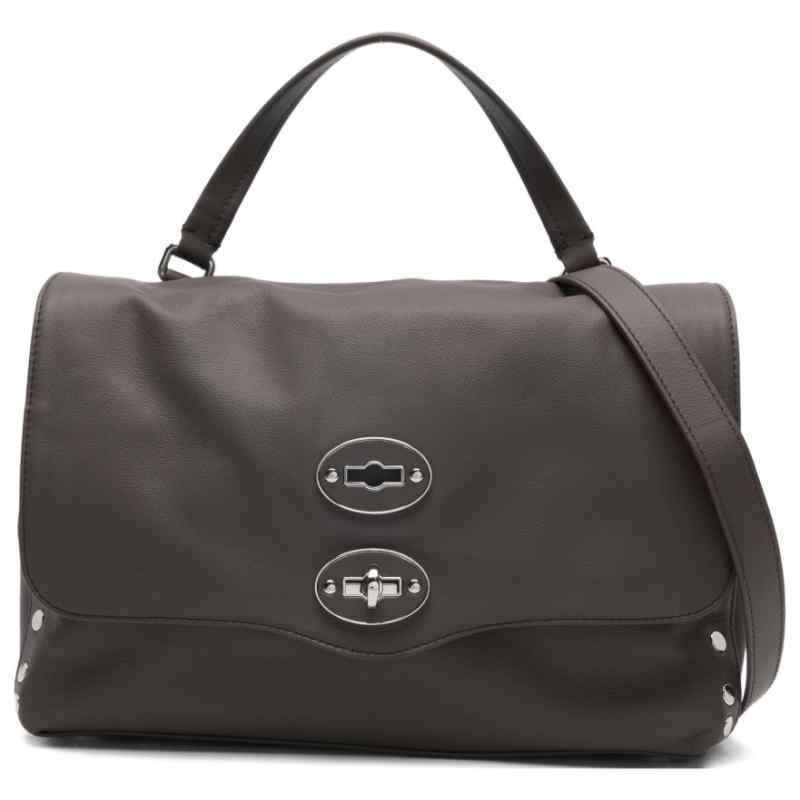 Zanellato Small Postina® Bag In Smooth Brown Gianduiotto Leather