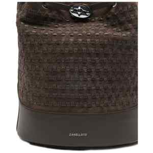Zanellato Monda'® Small Bag In Musiva Suede Brown Nougat