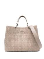 Emporio Armani Myea Medium Shopper Bag In Woven Nylon
