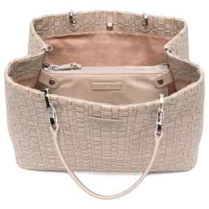Emporio Armani Myea Medium Shopper Bag In Woven Nylon