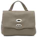 Zanellato Postina® Baby Bag In Hammered Grey Creta Leather