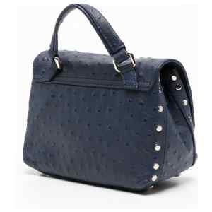Zanellato Postina® Baby Bag In Cactus Blue Glass Blown Leather