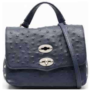 Zanellato Postina® Baby Bag In Cactus Blue Glass Blown Leather