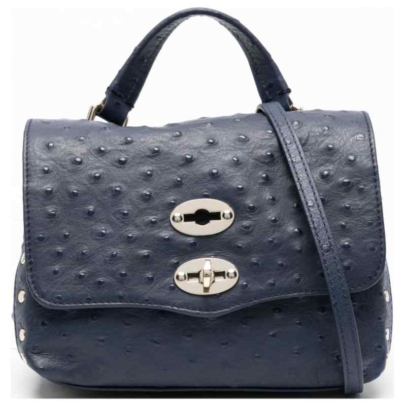Zanellato Postina® Baby Bag In Cactus Blue Glass Blown Leather