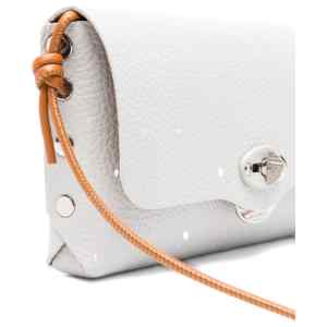 Zanellato Lettera® Small Bag In Hammered Grey Carrara Leather