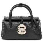 Zanellato Dotta® Baby Cactus Black Crater Leather Bag